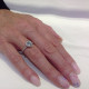 Ring in 18k gold with AQUAMARINE hert cut and diamonds 3300062